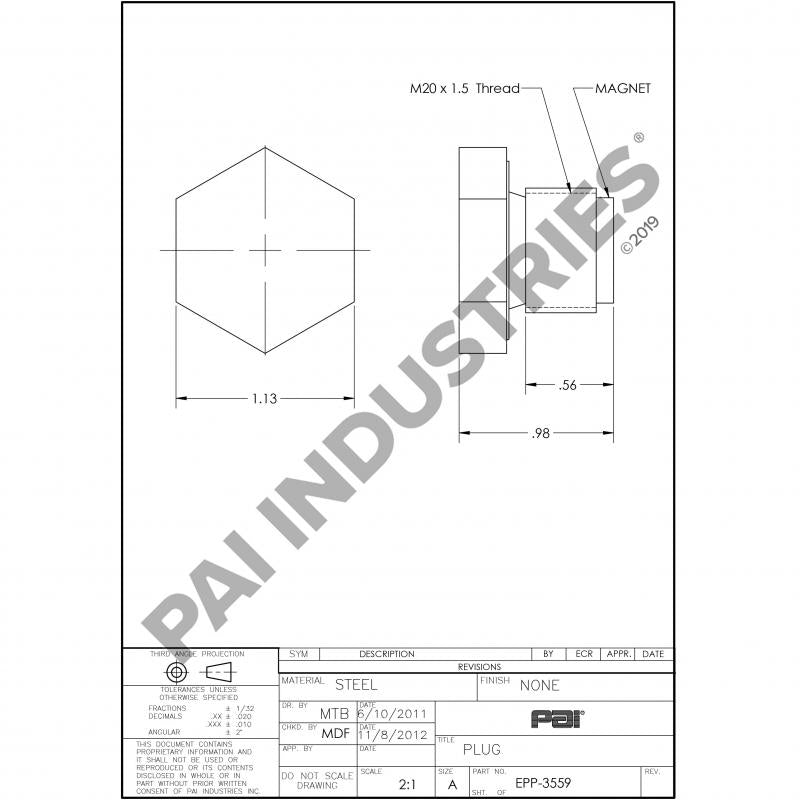 DRAIN MAGNETIC PLUG 395AM5014