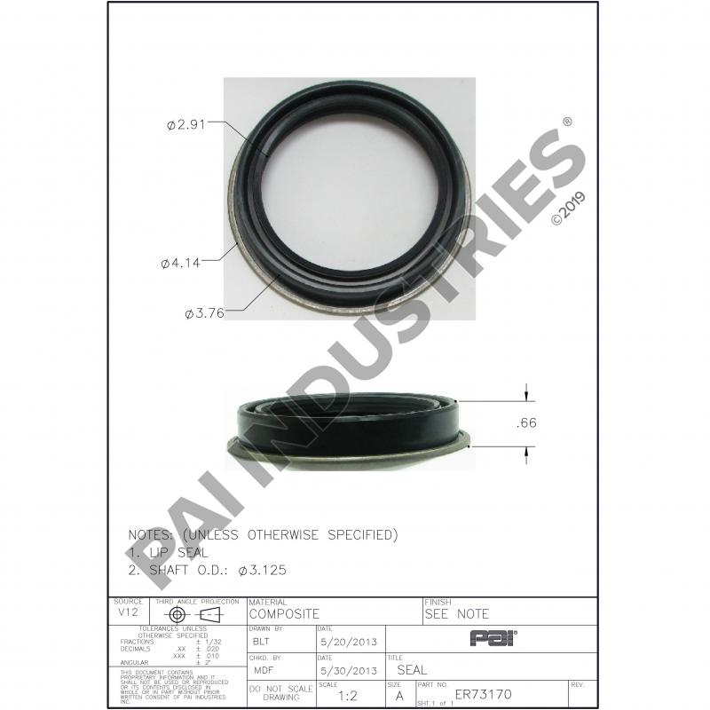 OIL SEAL A-1205-W-1895