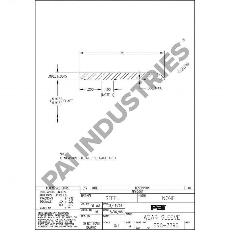 CRANKSHAFT WEAR RING 532GC220B