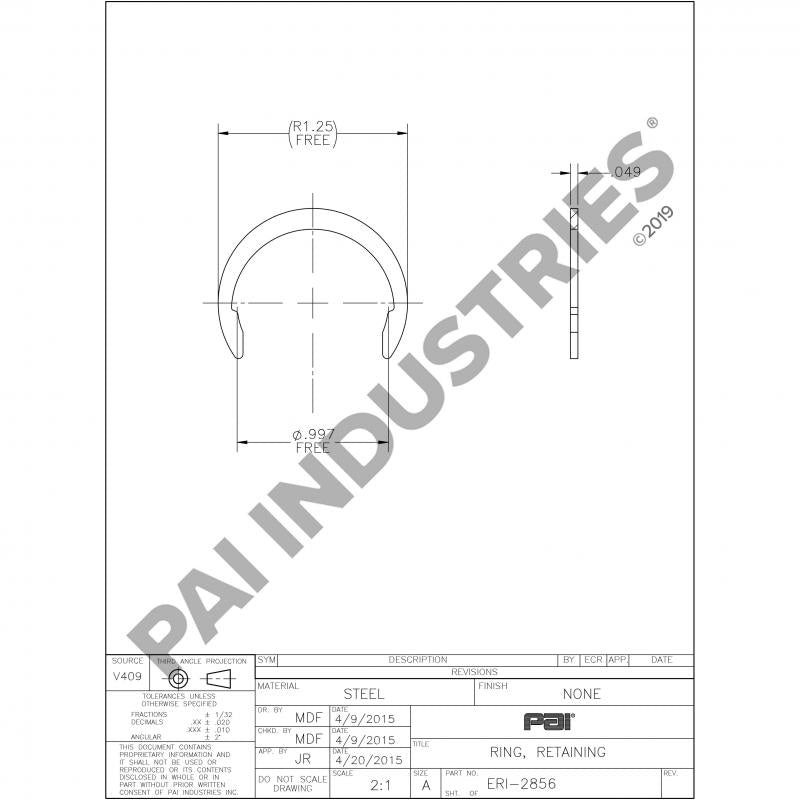 INTERNAL / EXTERNAL RETAINING RING 97AX292