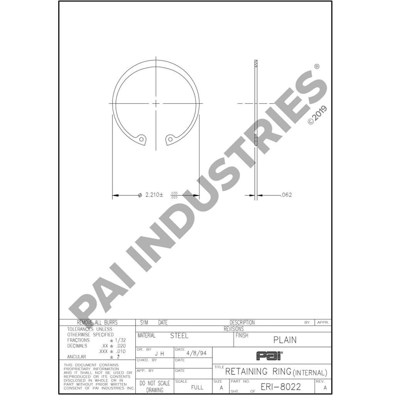 RETAINING RING 97AX124