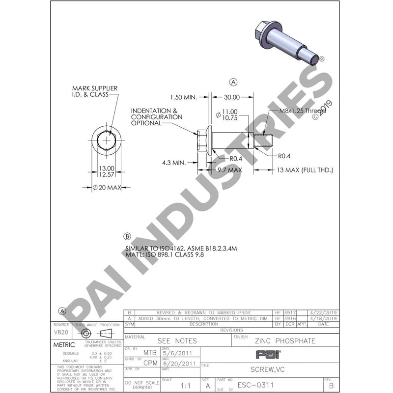 VALVE COVER MOUNT SCREW 421GC39M