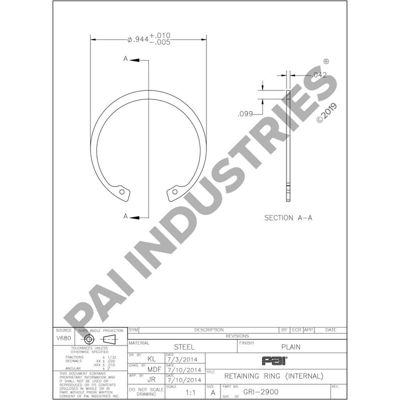 RETAINING RING 343SZ38