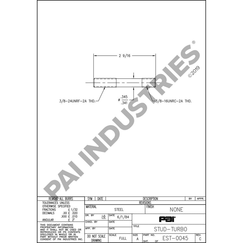 STUD 616GC180B