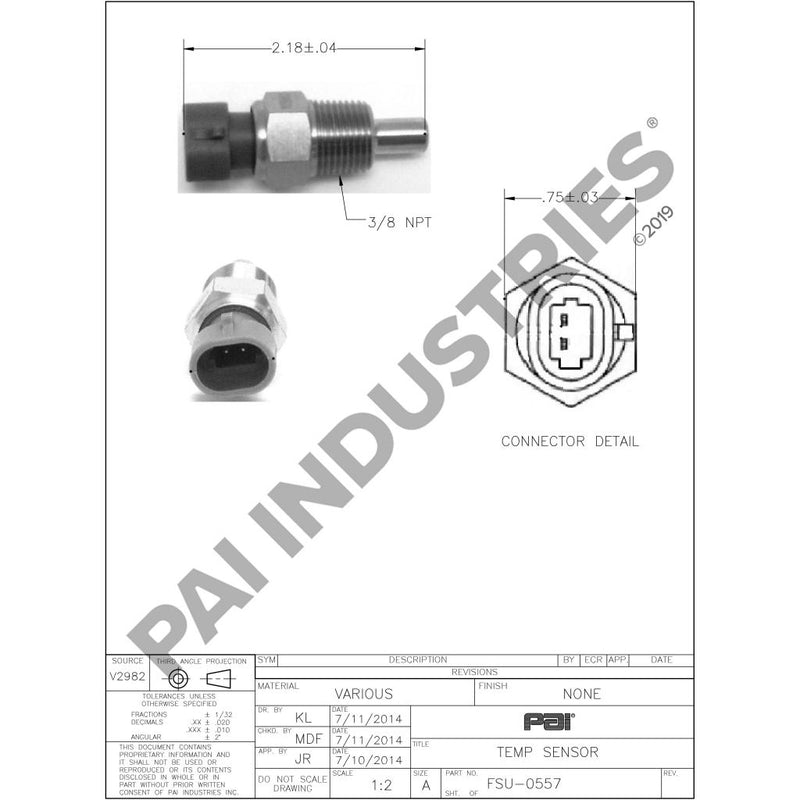 TEMPERATURE SENSOR 64MT2103