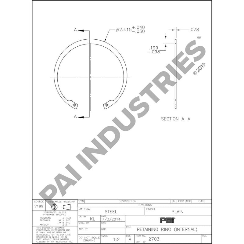 INTERNAL RETAINER RING 97AX126