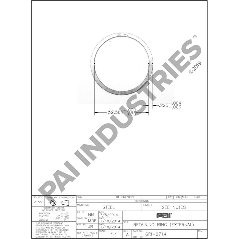 EXTERNAL / SPIRAL RETAINING RING 97AX226