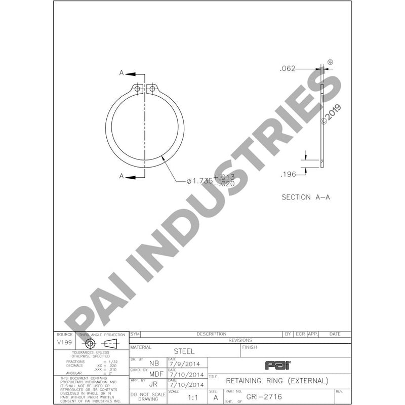 RETAINING RING 97AX83