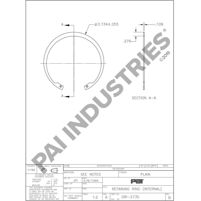 RETAINING RING 97AX171