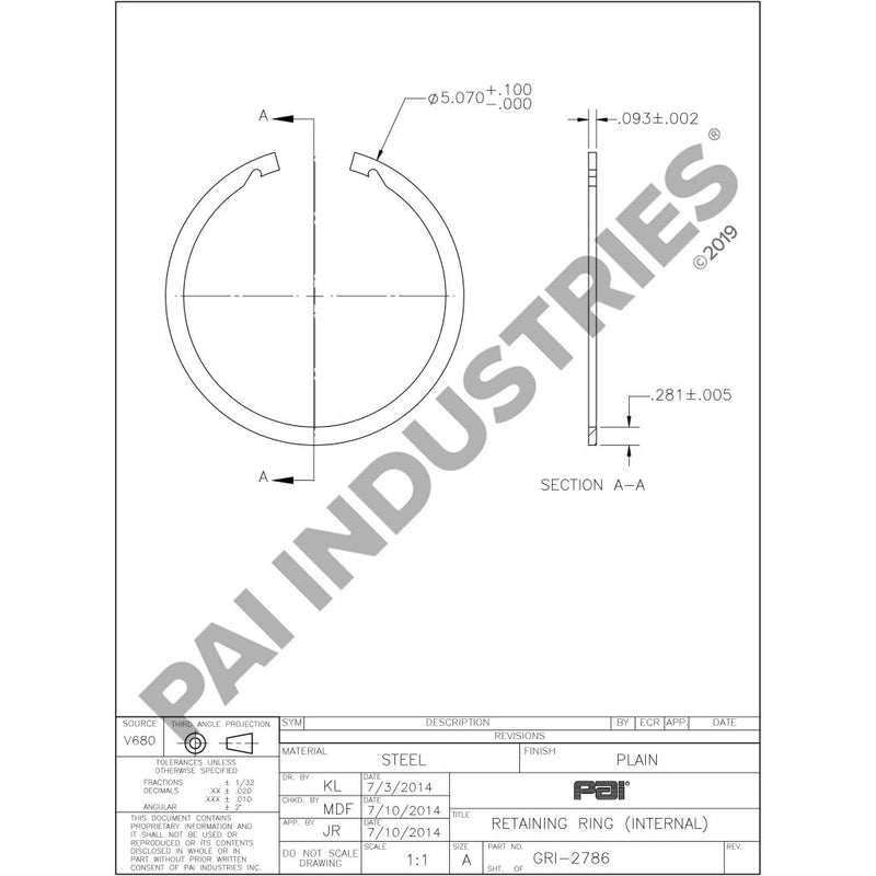 RETAINING RING 97AX274