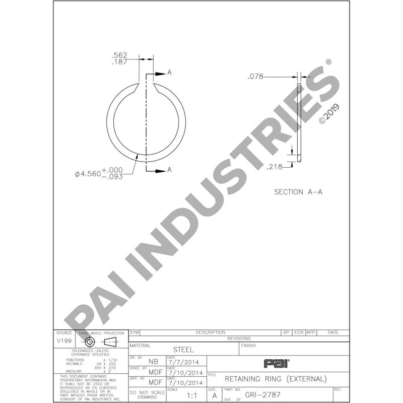 RETAINING RING 97AX284