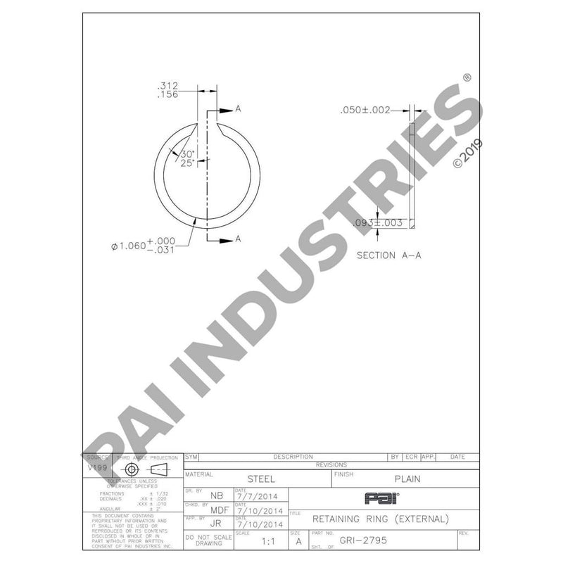 RETAINING RING 97AX258