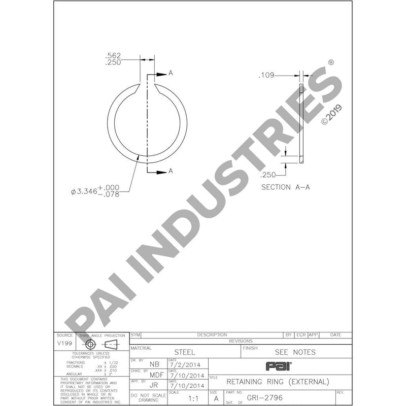 RETAINING RING 97AX259