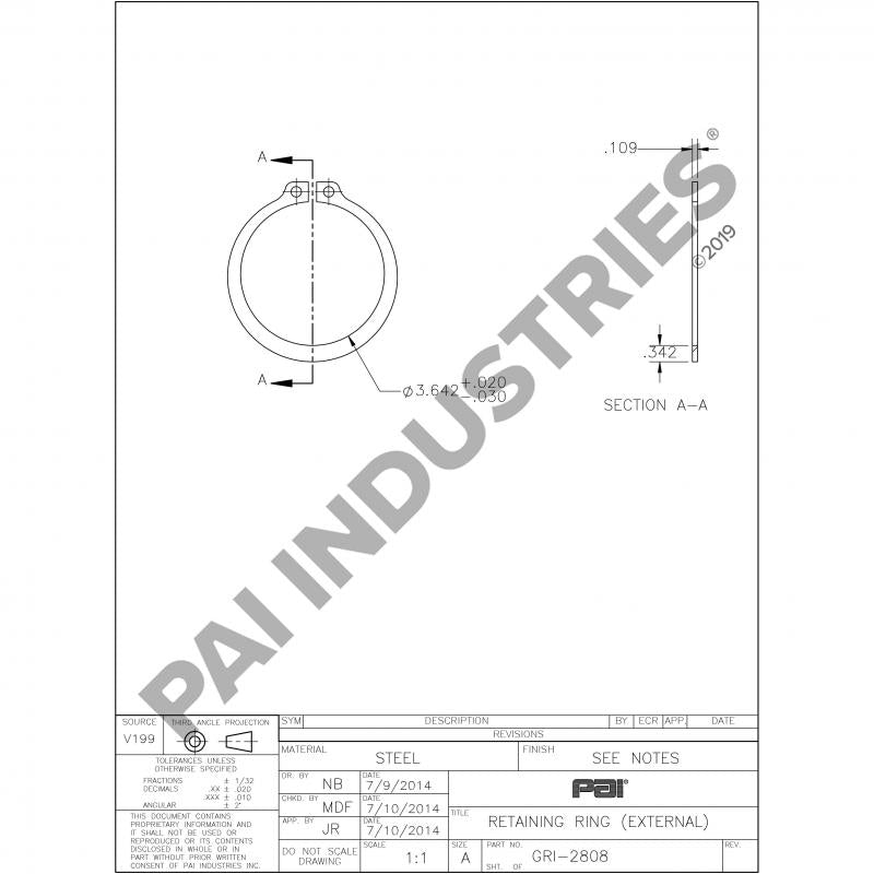 RETAINING RING 97AX97
