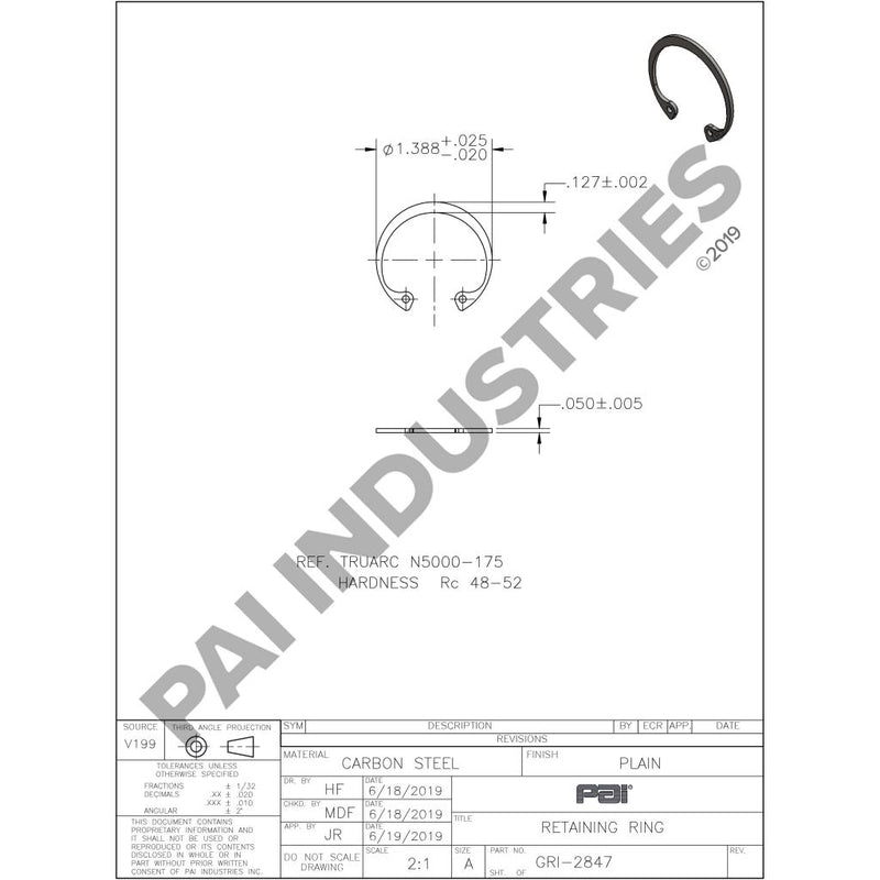 RETAINER RING 97AX113